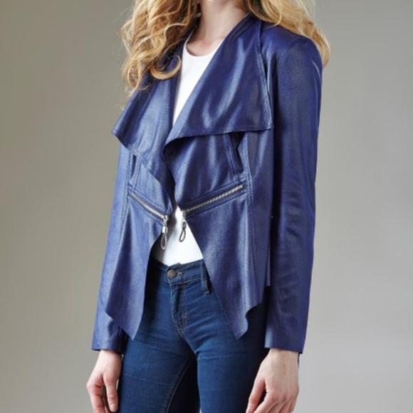 Insight Jackets & Blazers - Insight New York Navy Zip-Accent Open Jacket 14